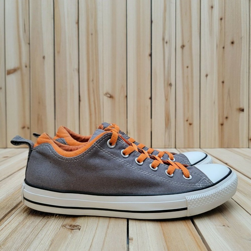 Converse Chuck Taylor All Star Dual Collar Low Top Sneakers Men's 8 Gray/Orange